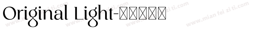 Original Light字体转换